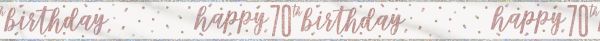 Birthday Glitz Rosegold Banner 70