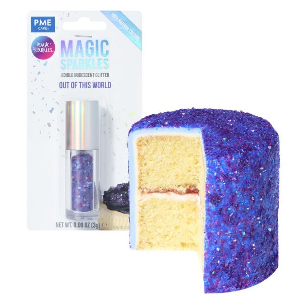 Essbare irisierende Glitzerflocken Galaxie-Out of this world