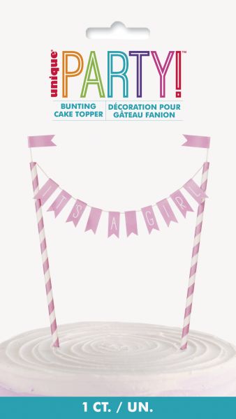 Ist a Girl Wimpel Cake Topper