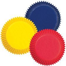Wilton Mini Muffin Förmchen Rot-Blau-Gelb