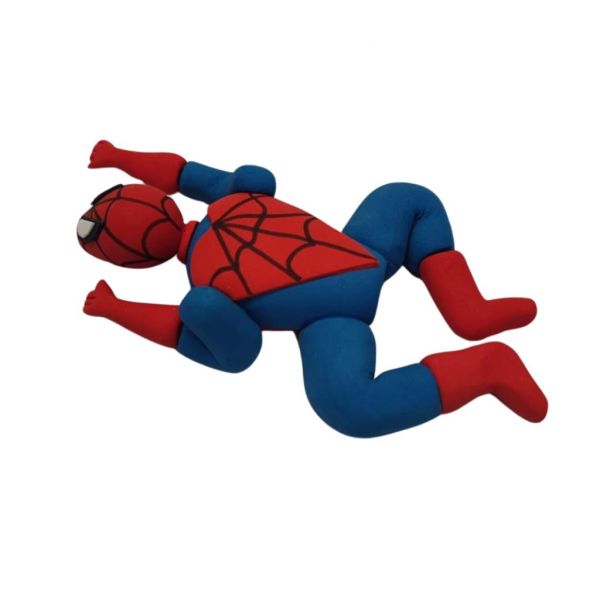 Spiderman liegend Zuckerfigur - handgefertigt