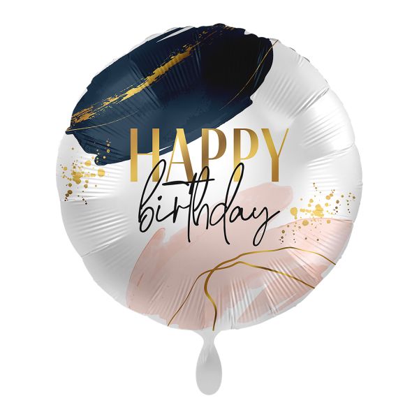 Modern Happy Birthday Folienballon 45 cm