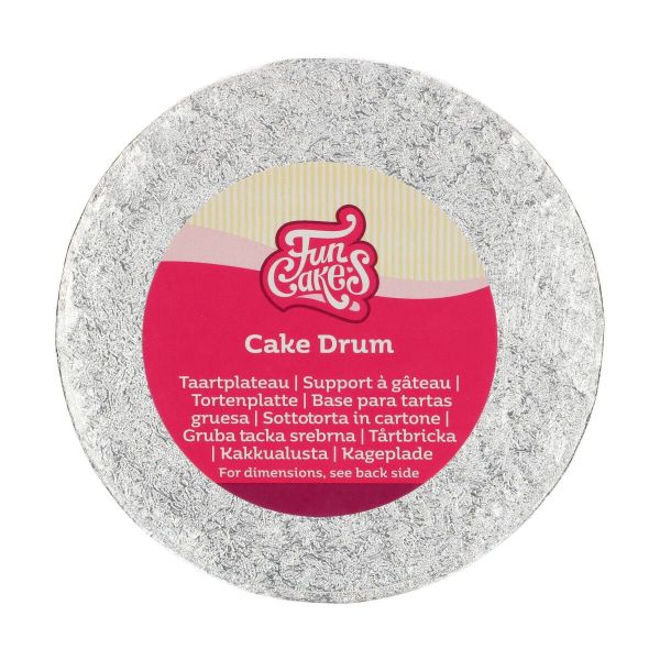 Cake Drum-Silber-Rund 12,5 cm