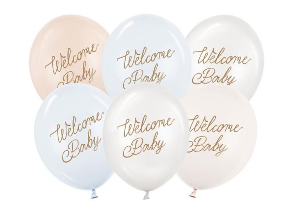 Welcome Baby Ballon blau mix
