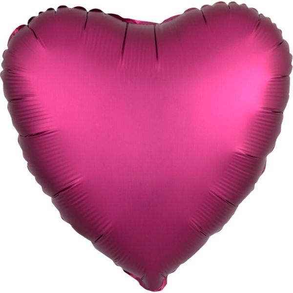 Herz Folienballon 43 cm Pomegranate - Seidenschimmer