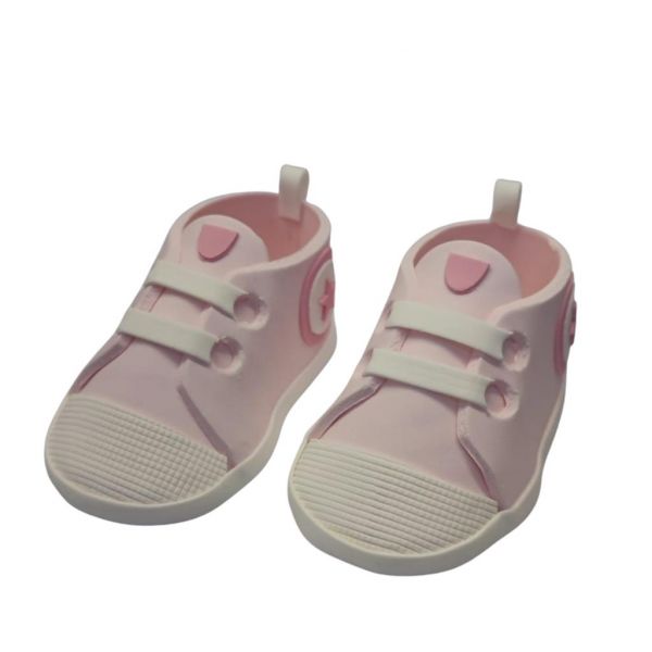 Baby Sneaker rosa Zuckerfigur - handgefertigt