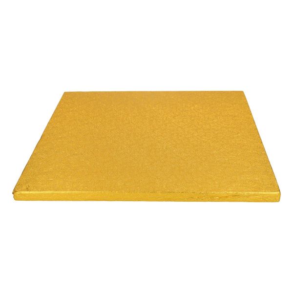 Cake Drum gold - quadratisch, 30x30cm