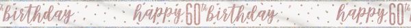 Birthday Glitz Rosegold Banner 60