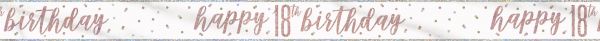 Birthday Glitz Rosegold Banner 18