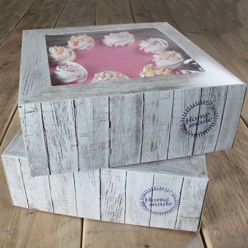 Tortenbox 32 X 32 X 11,5 cm Holz Design/2