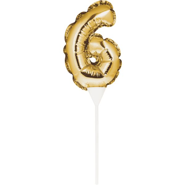 Cake Topper Zahl 6 Air-Filled