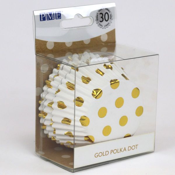 PME Muffin Förmchen Gold Polka Dot