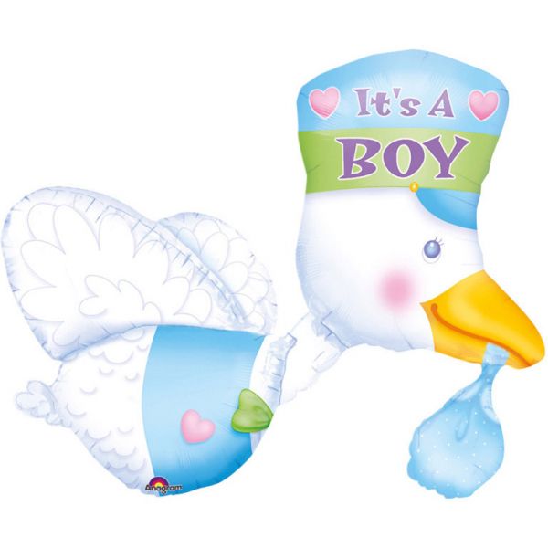 Its A Boy Storch Folienballon