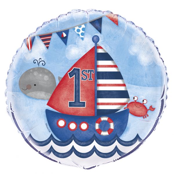 Nautical 1St B-Day Folienballon 45 cm