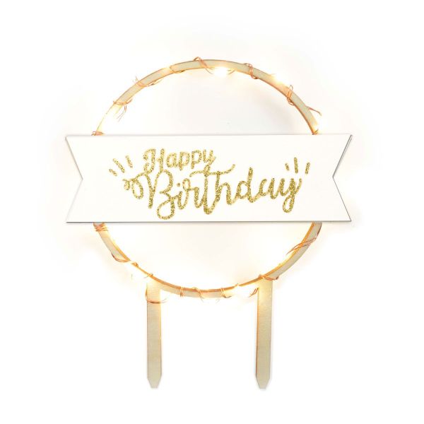 SC Cake Topper LED Happy Birthday