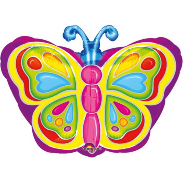 Strahlender Schmetterling Folienballon 33 x 45 cm