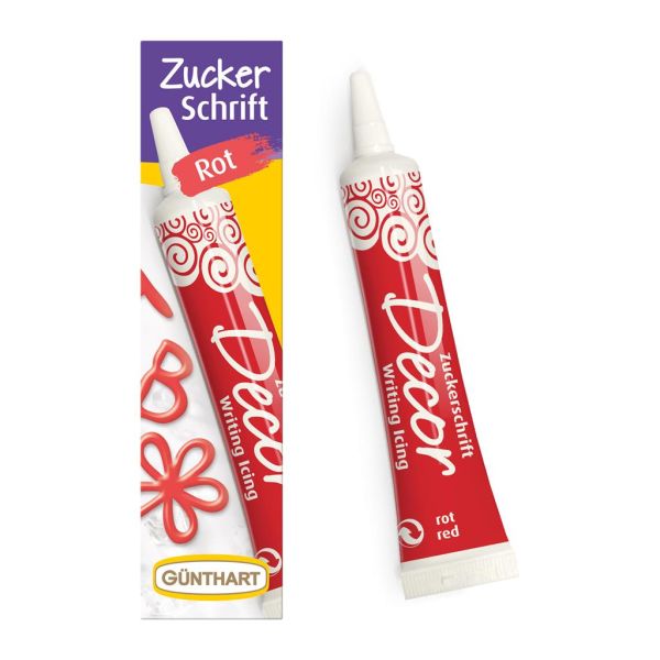 Zuckerschrift Rot