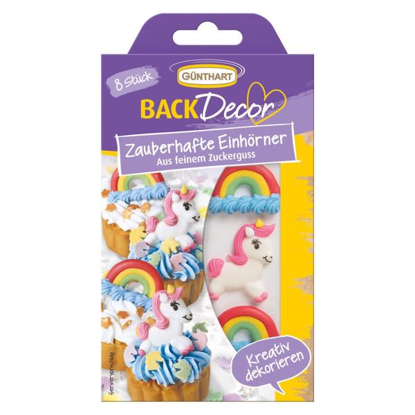 Zucker Einhörner und Regenbogen