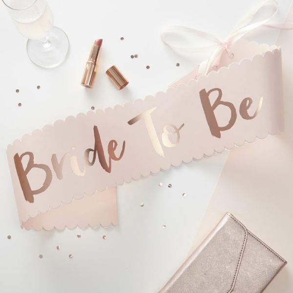 Rose Gold Bride To Be Team Bride