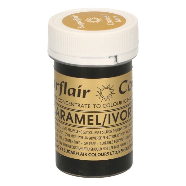 Sugarflair Pastenfarbe - Caramel/Ivory