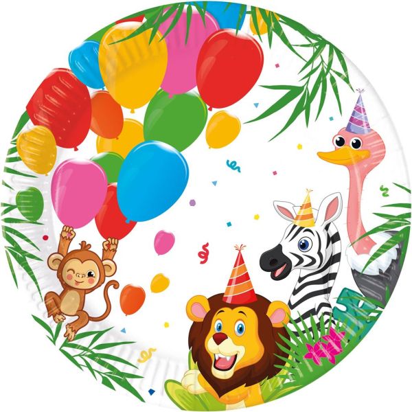 Jungle Balloons Pappteller/8