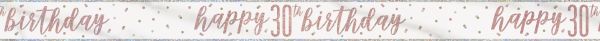 Birthday Glitz Rosegold Banner 30