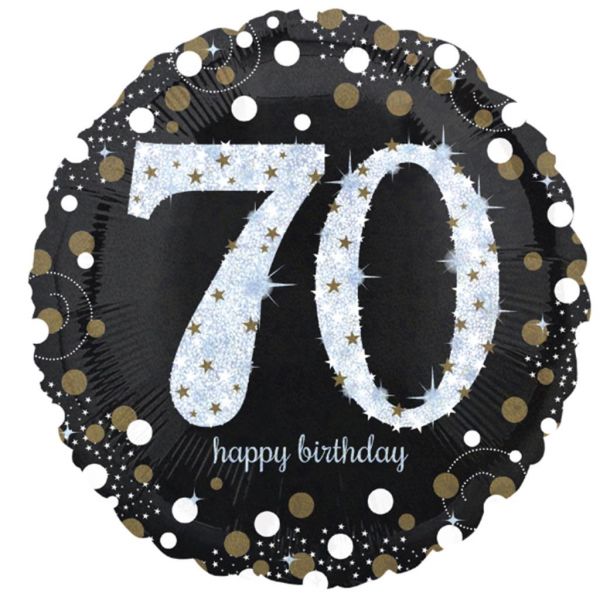 Sparkling Birthday 70 Folienballon 43 cm