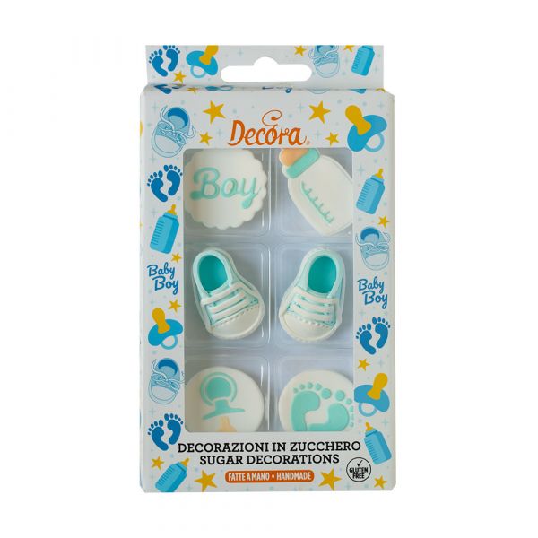 Zuckerdeko Baby Boy mit Sneaker