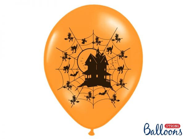 Ballons Haunted House Pastel Orange