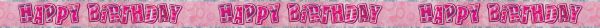 Happy B-Day Prisma Banner Pink 274 cm