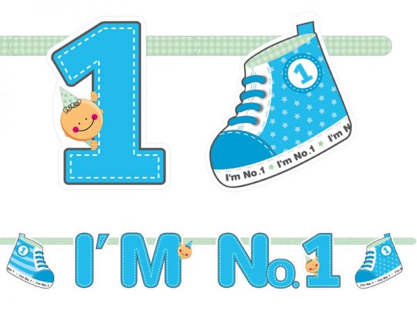 Banner I'm No.1 - 110 cm Blau