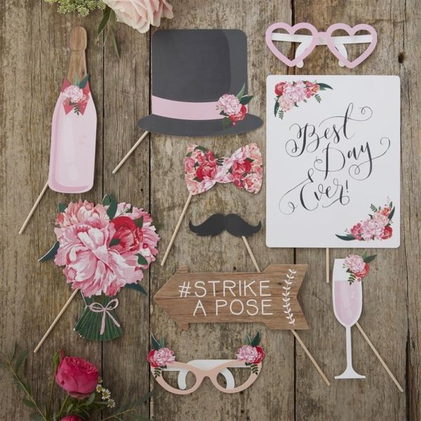 Wedding Photo Booth Props Boho