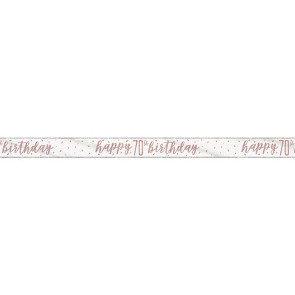 Birthday Glitz Rosegold Banner 70