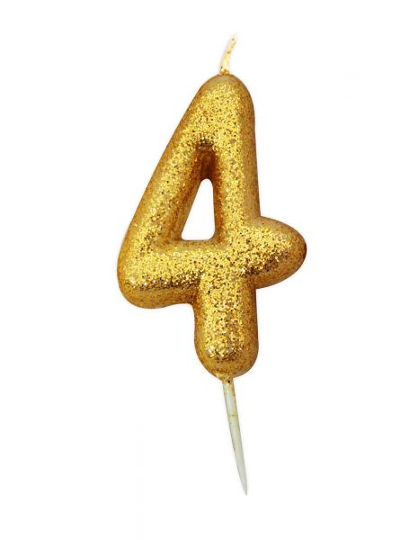 Kerze Glitter Gold 4