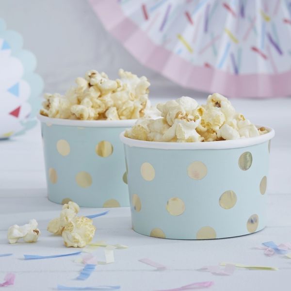 Gold Foiled Polka Dot Treat Tubs - Pick And Mix