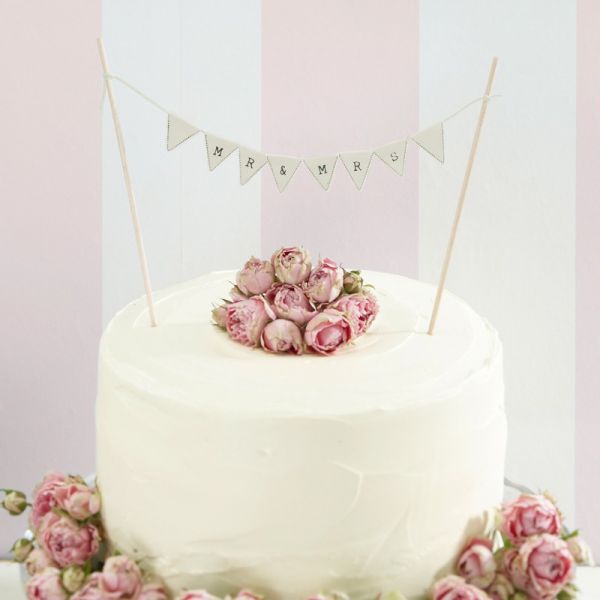 Mr & Mrs Cake Topper Vintage Lace