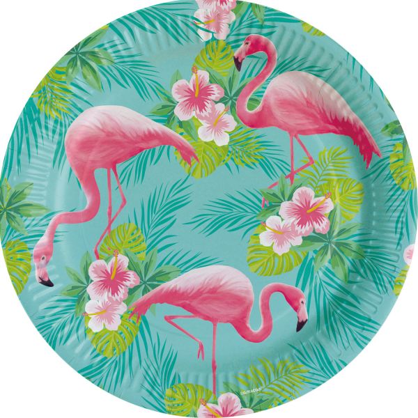 Pappteller Flamingo Paradise 23 cm/8