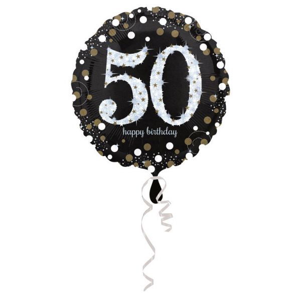Sparkling Birthday 50 Folienballon 43 cm