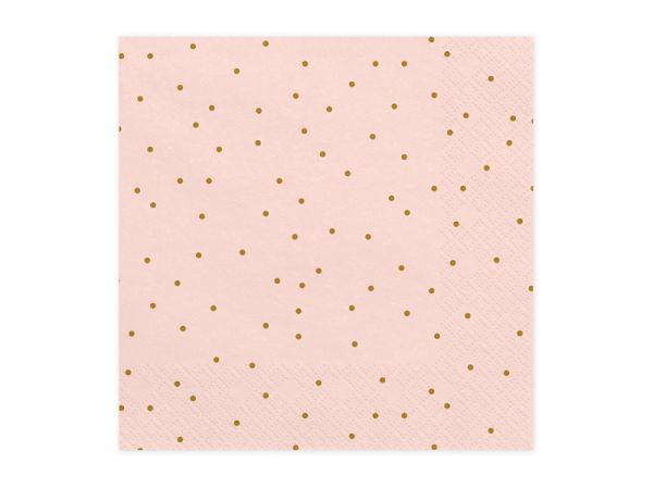 Servietten Dots Pink&Gold