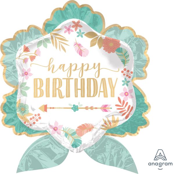 Boho Birthday Girl Folienballon 68 cm