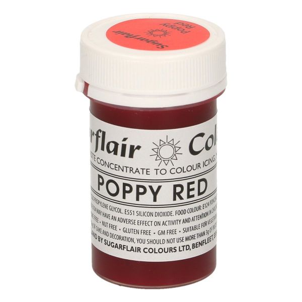 Sugarflair Pastenfarbe - Poppy Red