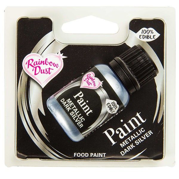 Metallic Food Paint Dark Silver