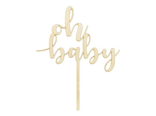 Cake Topper Oh Baby 13,5 x 17 cm