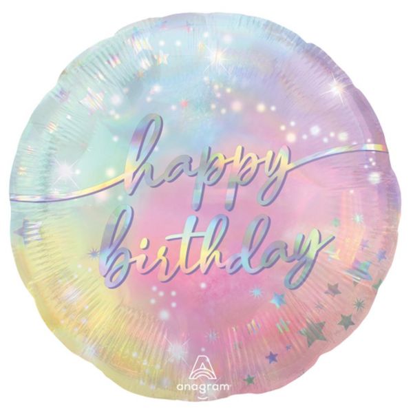 Luminous Happy Birthday Folienballon 42 cm