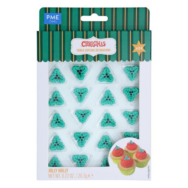 Cupcake Topper Zuckerfiguren Christmas Jolly Holly