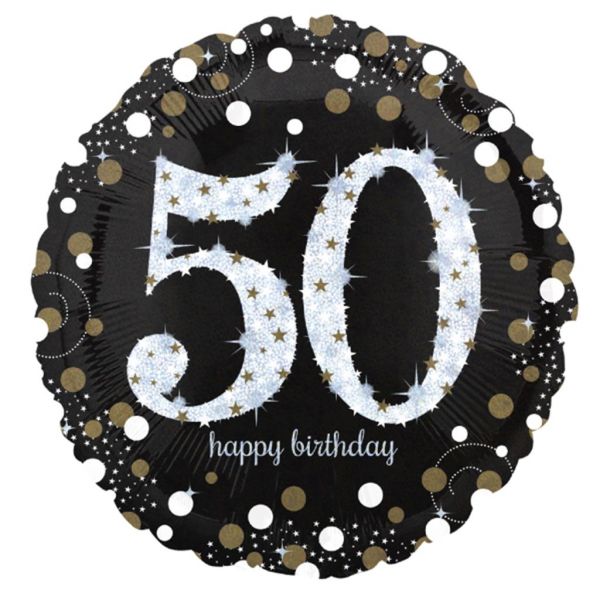 Sparkling Birthday 50 Folienllon 43 cm