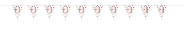 Birthday Glitz Rosegold Wimpelkette 60