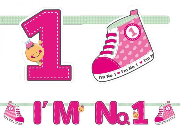 Banner I'm No.1 - 110 cm Pink