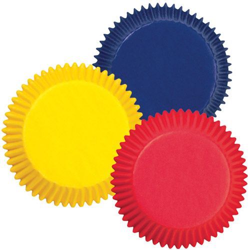 Wilton Muffin Förmchen Rot-Gelb-Blau