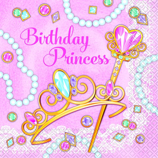 Pink Princess Birthday Servietten